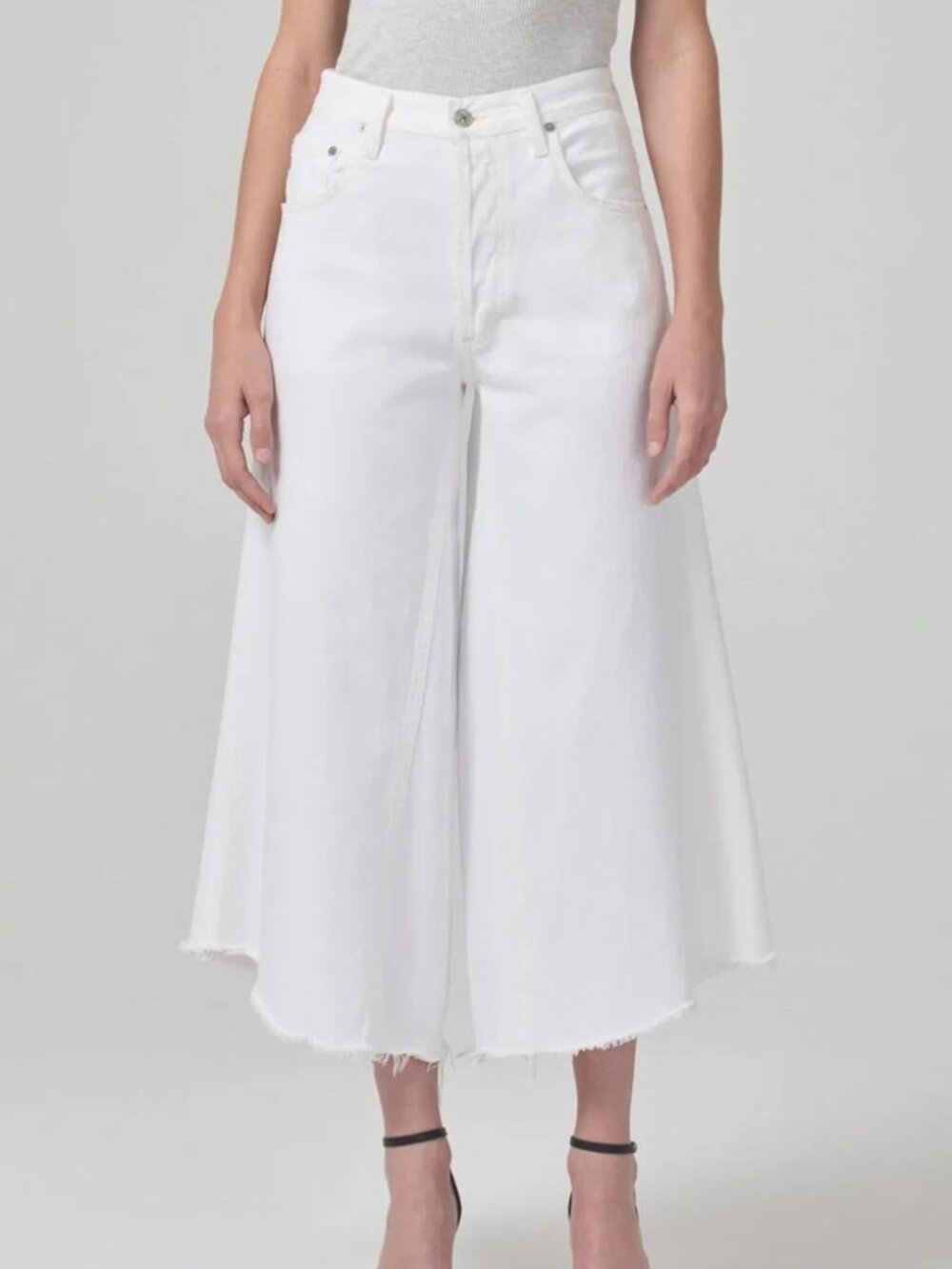 Citizens of Humanity Tessa Culotte Jeans, White/Chirp, Size 30, NWT